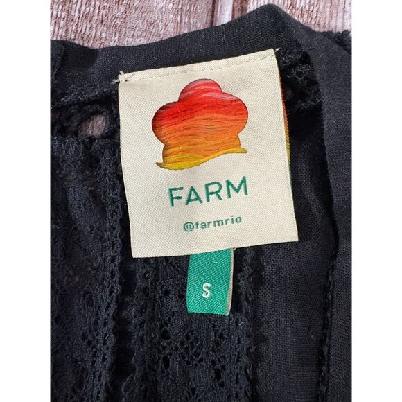 Farm Rio Lace And Ruffles Jumpsuit Size S Color Black NWT mspr $250 - Picture 3 of 7